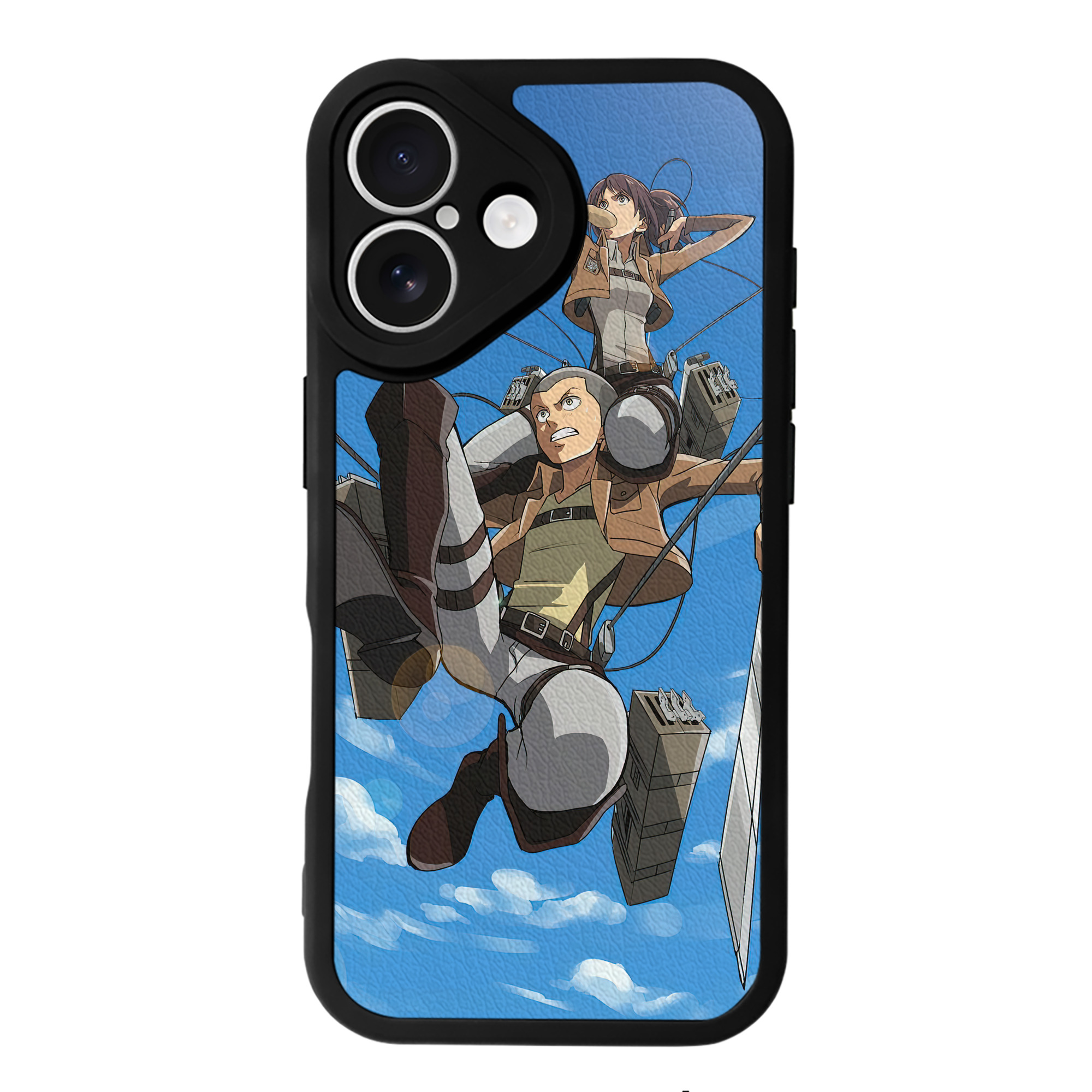 （画像用） 進撃の巨人 Attack on Titan 【iPhone 16シリーズ対応】シリコンスマホケース（レザー調） 材質：シリコン
